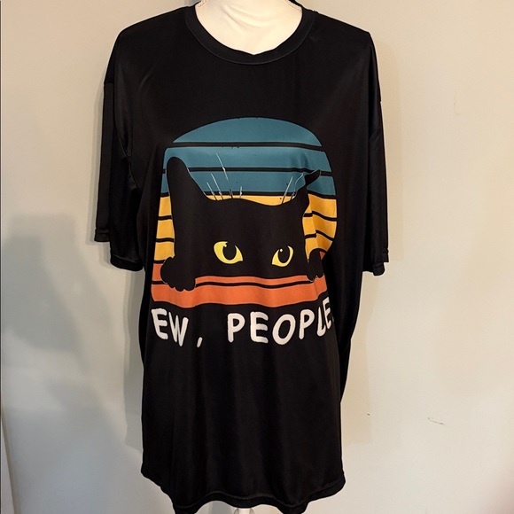 Tops - Ew, People Cat Graphic T-Shirt | Funny Sarcastic Tee | Size 3XL